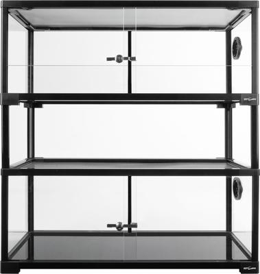 Show full view: GUZZLO 2-Layer Extra-Low Reptile Glass Terrarium, Black, 40-gal slide 2 of 9