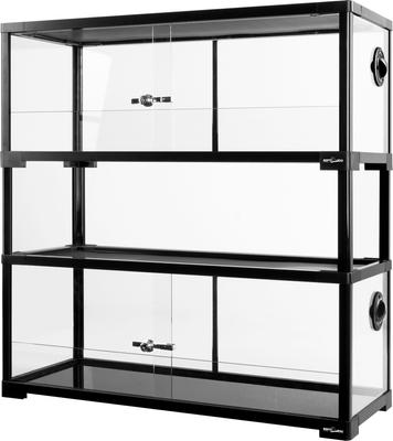 Show full view: GUZZLO 2-Layer Extra-Low Reptile Glass Terrarium, Black, 40-gal slide 3 of 9