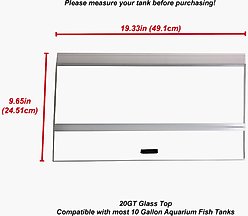 H2Pro Glass Canopy Aquarium Fish Tank Cover, 20-in slide 2 of 2