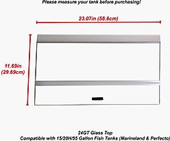 H2Pro Glass Canopy Aquarium Fish Tank Cover, 24-in slide 2 of 2