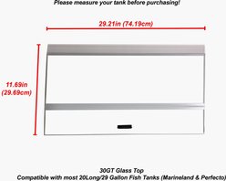 H2Pro Glass Canopy Aquarium Fish Tank Cover, 30-in slide 2 of 2