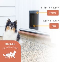 Hakuna Pets Deluxe Aluminum Dog & Cat Door, Black, Small slide 2 of 8