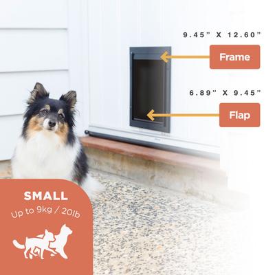 Show full view: Hakuna Pets Deluxe Aluminum Dog & Cat Door, Black, Small slide 2 of 10