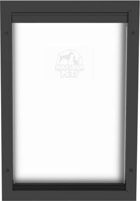 Show full view: Hakuna Pets Deluxe Aluminum Dog & Cat Door, Black, Small slide 3 of 10