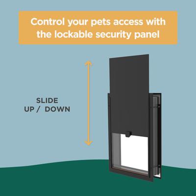 Show full view: Hakuna Pets Deluxe Aluminum Dog & Cat Door, Black, Small slide 7 of 10