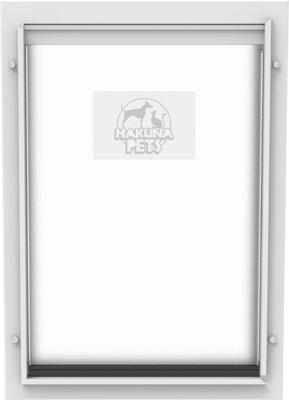 Show full view: Hakuna Pets Deluxe Aluminum Dog & Cat Door, White, Medium slide 4 of 11