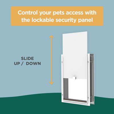Show full view: Hakuna Pets Deluxe Aluminum Dog & Cat Door, White, Medium slide 8 of 11