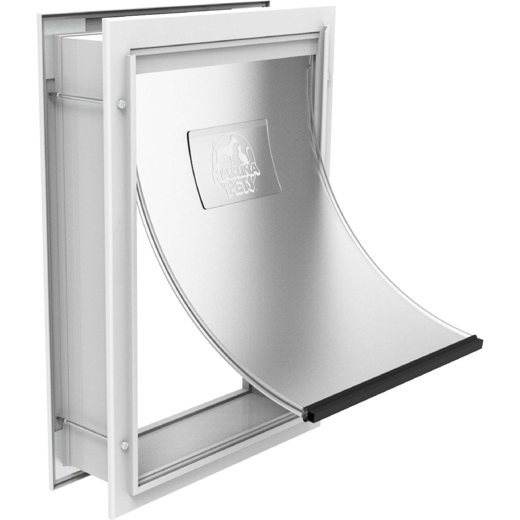 Hakuna Pets Deluxe Aluminum Dog & Cat Door, White, Small