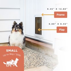 Hakuna Pets Deluxe Aluminum Dog & Cat Door, White, Small slide 2 of 8