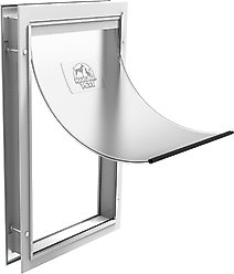 Hakuna Pets Deluxe Aluminum Dog & Cat Door, White, X-Large