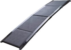 Hakuna Pets Deluxe Non-Slip Surface Portable Foldable Dog Ramp, Black