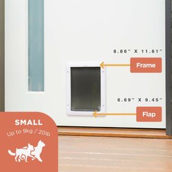 Hakuna Pets Essential Dog & Cat Door, White, Small slide 2 of 6