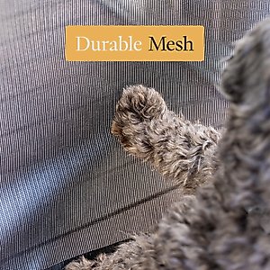Hakuna Pets Retractable Steel & Mesh Mounted Dog & Cat Gate, 33-in, Grey