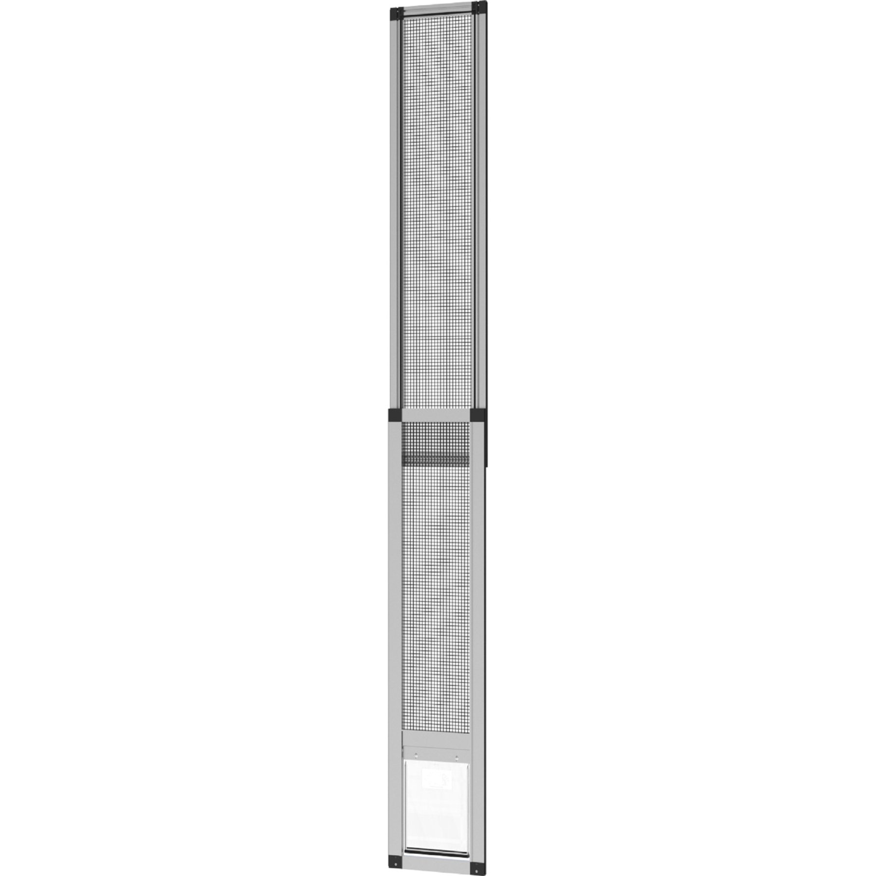 Hakuna Pets V2 Patio UV Resistant Mesh Locking Dog Door, Silver, Small