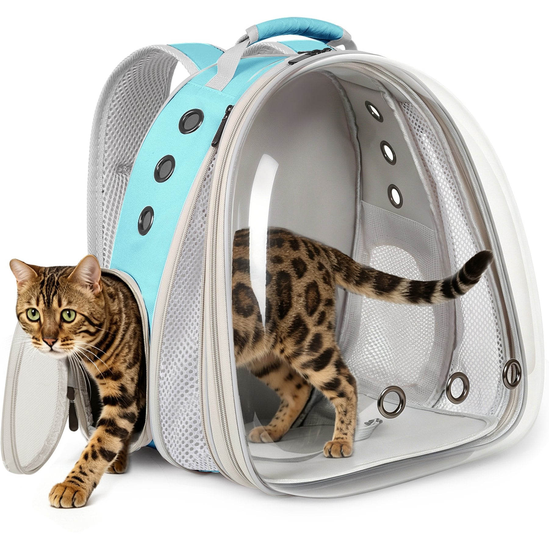 Halinfer Halinfer Expandable Bubble Cat Backpack Carrier, Green