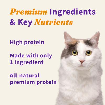 Show full view: Halo 100% Chicken Breast Freeze-Dried Cat Treats, 2.2-oz bag slide 6 of 8