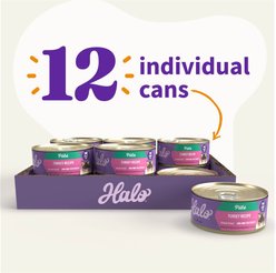 Halo Adult Grain-Free Pate Turkey Recipe Wet Cat Food, 5.5-oz can, case of 12 slide 2 of 5