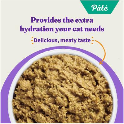 Show full view: Halo Adult Grain-Free Pate Turkey Recipe Wet Cat Food, 5.5-oz can, case of 12 slide 5 of 10