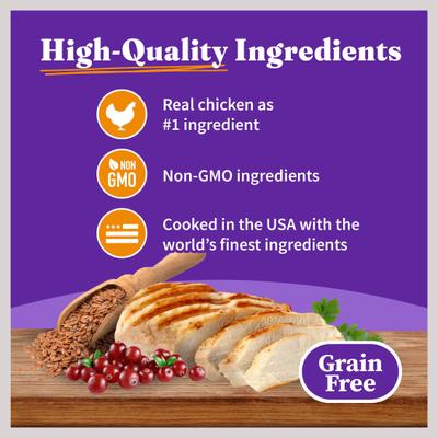 Show full view: Halo Chicken Recipe with Real Whole Chicken Grain-Free Kitten Wet Food, 3-oz can, case of 12 slide 5 of 11