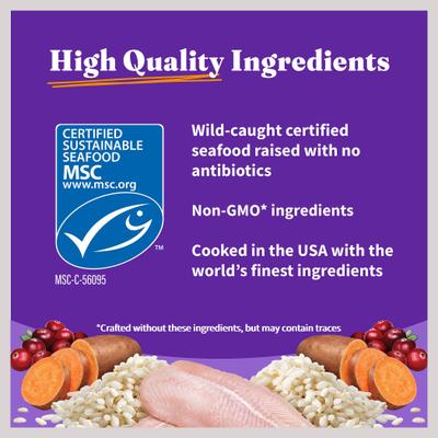 Show full view: Halo Chicken, Salmon, Turkey Variety Pack Canned Food + Holistic Seafood Medley Sensitive Stomach Dry Cat Food slide 5 of 10