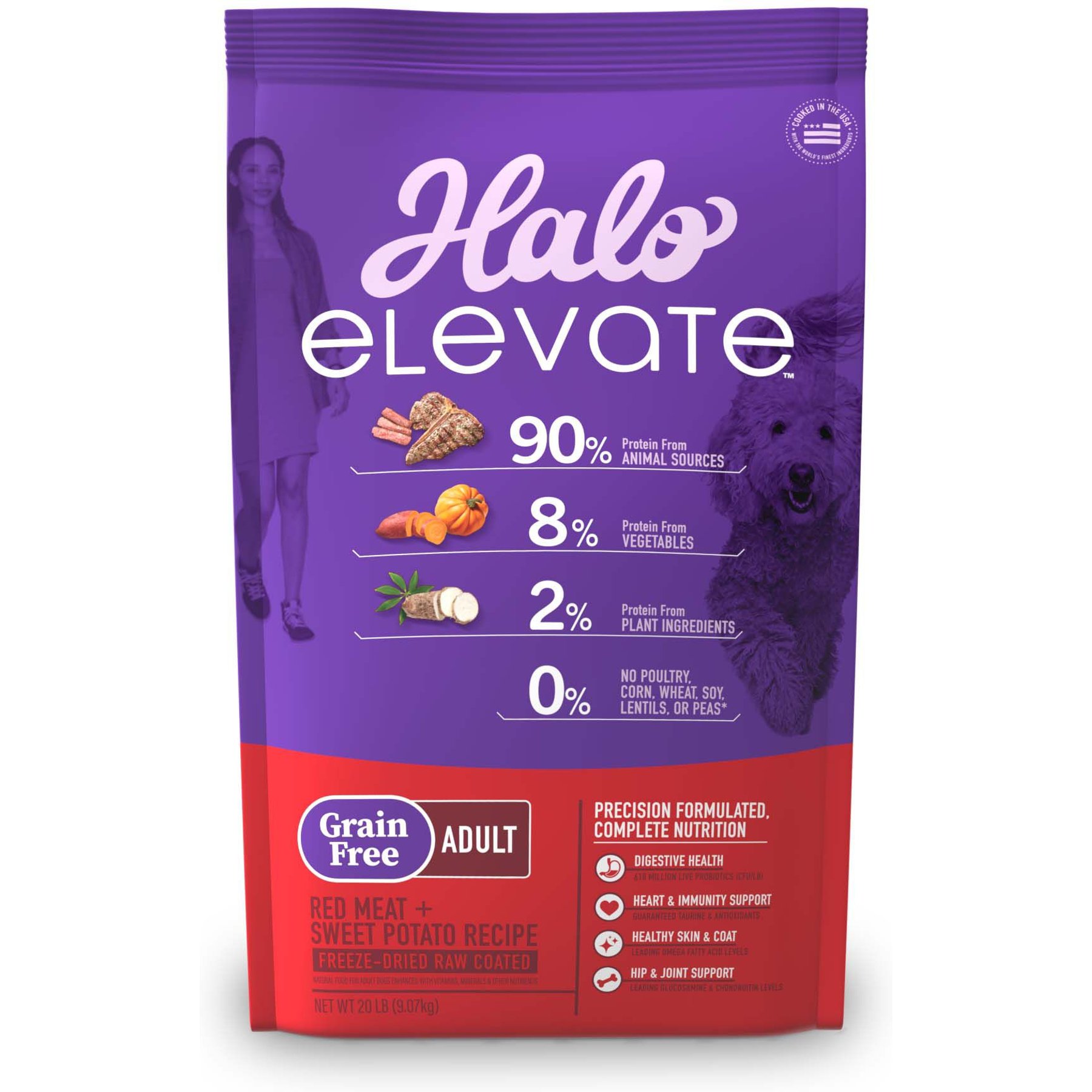 Halo Elevate Grain-Free Red Meat Recipe Dry Dog Food, 20-lb bag