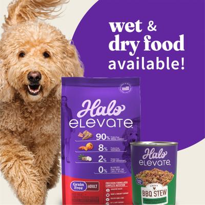 Show full view: Halo Elevate Grain-Free Red Meat Recipe Dry Dog Food, 3.5-lb bag slide 9 of 11