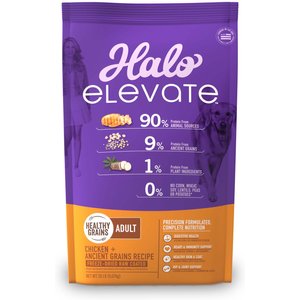 Halo Elevate Healthy Grains Chicken Recipe Dry Dog Food, 20-lb bag