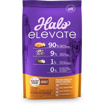 Halo Halo Elevate Healthy Grains Chicken Recipe Dry Dog Food, 3.5-lb bag