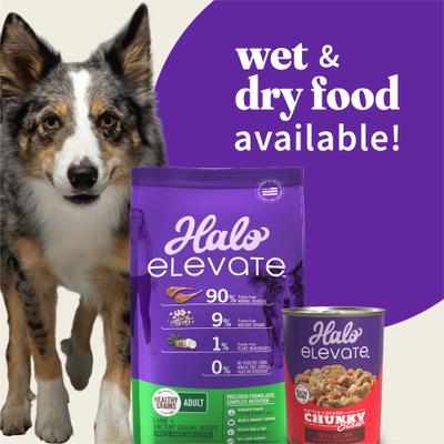 Show full view: Halo Elevate Healthy Grains Lamb Recipe Dry Dog Food, 20-lb bag slide 9 of 11