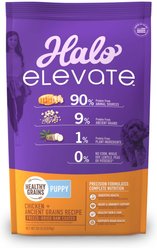Halo Elevate Healthy Grains Puppy Formula Chicken Recipe Dry Dog Food, 20-lb bag