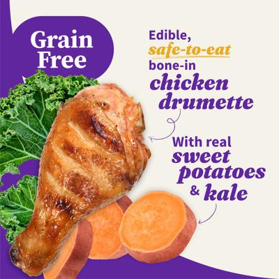 Show full view: Halo Elevate Homestyle Bone-In Chicken Stew with Sweet Potatoes & Kale Grain-Free Wet Dog Food, 12.7-oz can, case of 6 slide 5 of 9