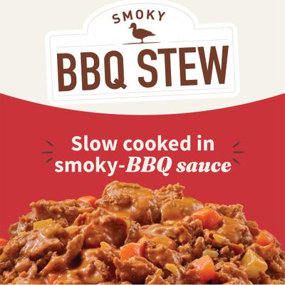 Show full view: Halo Elevate Smoky BBQ Braised Duck & Beef Stew with White Potatoes, Carrots & Brown Rice Wet Dog Food, 12.7-oz can, case of 6 slide 4 of 9
