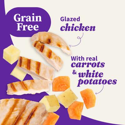 Show full view: Halo Elevate Smoky BBQ Glazed Chicken Stew with White Potatoes & Carrots Grain-Free Wet Dog Food, 12.7-oz can, case of 6 slide 5 of 9