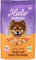 Halo Holistic Chicken & Brown Rice Small Breed Dry Dog Food, 10-lb bag 