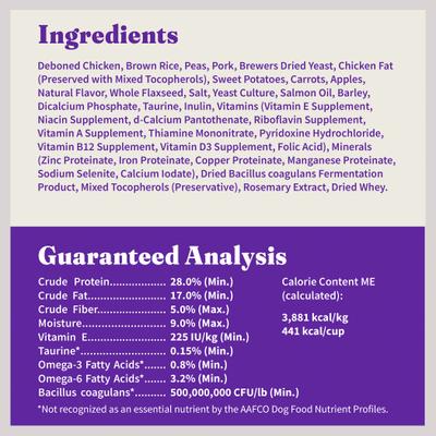 Show full view: Halo Holistic Chicken & Brown Rice Small Breed Dry Dog Food, 10-lb bag  slide 10 of 12