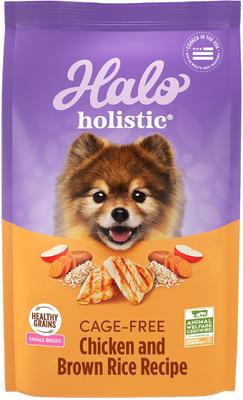 Show full view: Halo Holistic Chicken & Brown Rice Small Breed Dry Dog Food, 3.5-lb bag slide 1 of 12