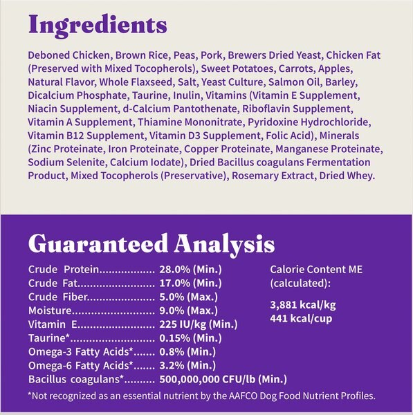 Intrepid Chicken & Brown Rice Dry Dog Food, 3.5-lb bag