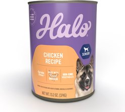 Halo Holistic Chicken Recipe Senior Wet Dog Food, 13.2-oz can, bundle of 12 
