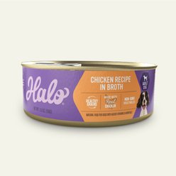 Halo Holistic Chicken Recipe in Broth Adult Canned Dog Food, 5.5-oz case of 12