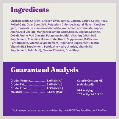 Show full view: Halo Holistic Chicken Recipe in Broth Adult Canned Dog Food, 5.5-oz case of 12 slide 8 of 9