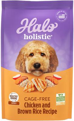 Show full view: Halo Holistic Complete Digestive Health Chicken & Brown Rice Dog Food Recipe Adult Dry Dog Food, 10-lb bag slide 1 of 12
