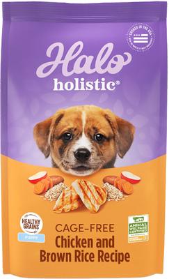 Show full view: Halo Holistic Complete Digestive Health Chicken & Brown Rice Recipe Puppy Dry Dog Food, 10-lb bag slide 1 of 13