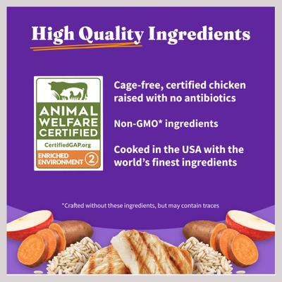 Show full view: Halo Holistic Complete Digestive Health Chicken & Brown Rice Recipe Puppy Dry Dog Food, 3.5-lb bag slide 8 of 13