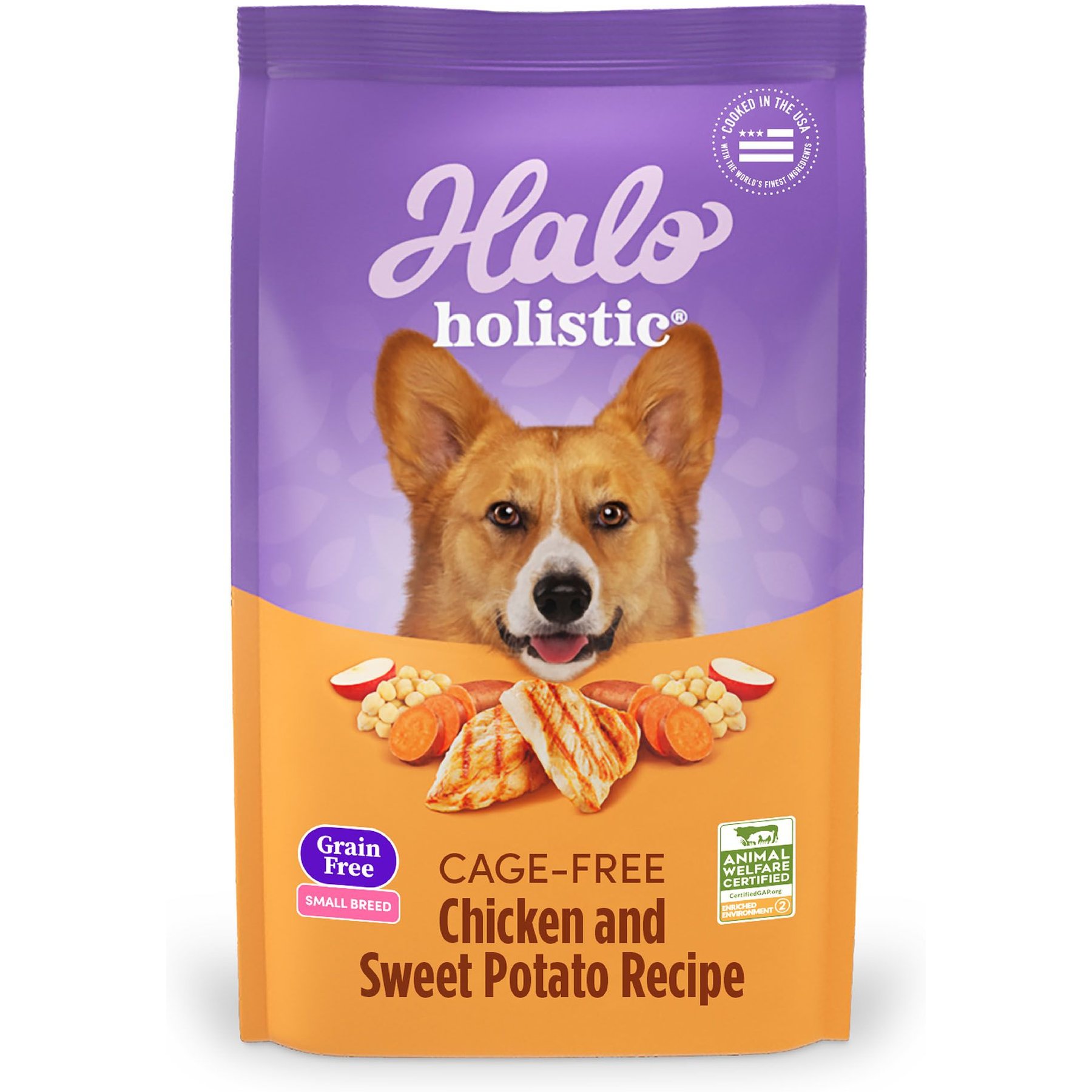 Halo Holistic Complete Digestive Health Grain-Free Chicken & Sweet Potato Dog Food Recipe Small Breed Dry Dog Food, 3.5-lb bag