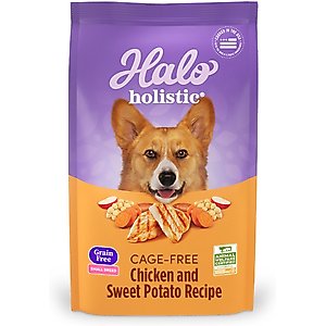 Halo Holistic Complete Digestive Health Grain-Free Chicken & Sweet Potato Dog Food Recipe Small Breed Dry Dog Food, 3.5-lb bag