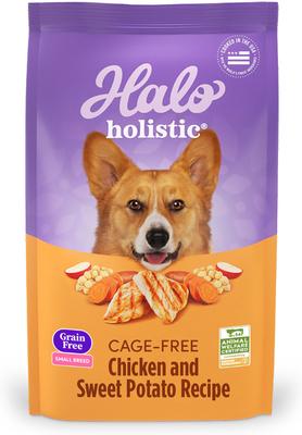 Show full view: Halo Holistic Complete Digestive Health Grain-Free Chicken & Sweet Potato Dog Food Recipe Small Breed Dry Dog Food, 3.5-lb bag slide 1 of 12