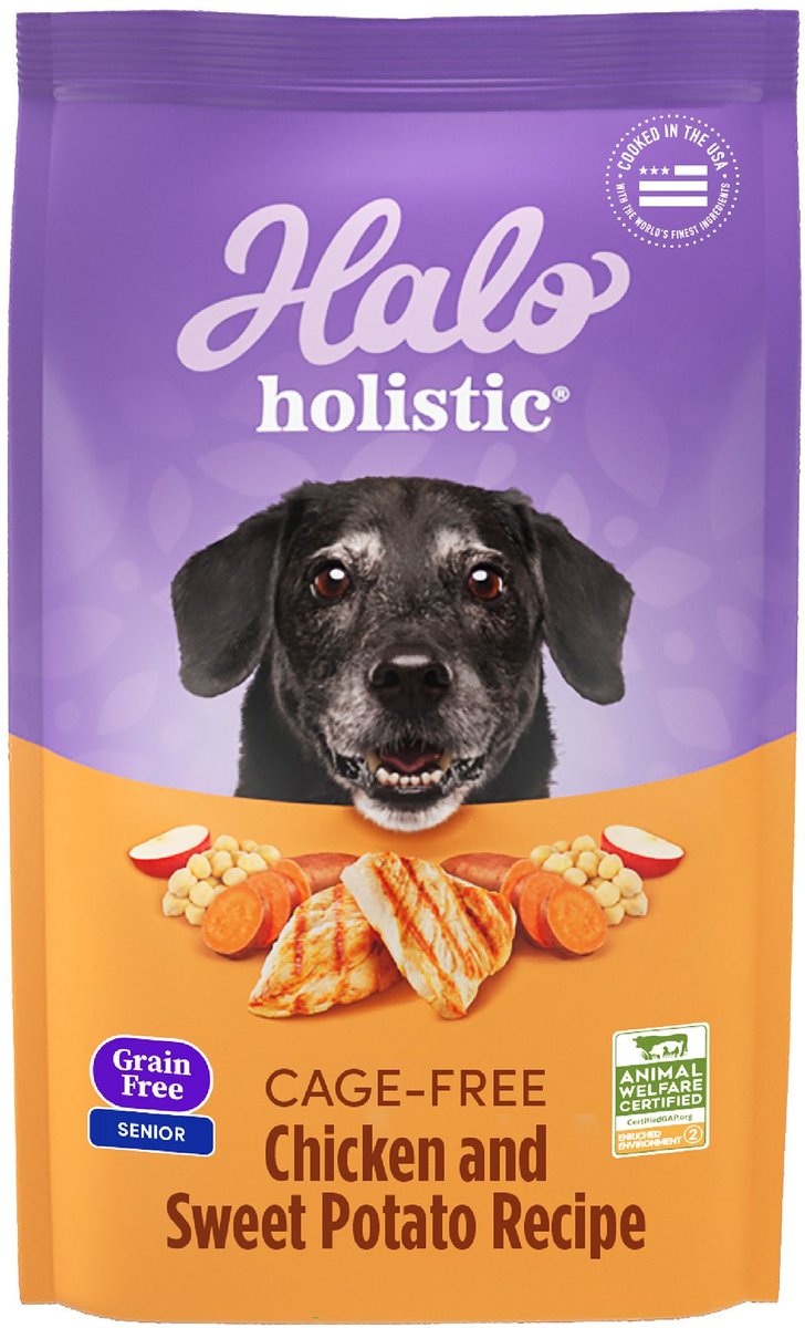 Halo Holistic Complete Digestive Health Grain-Free Chicken & Sweet Potato Recipe Senior Dry Dog Food