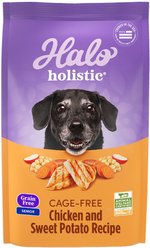 Halo Holistic Complete Digestive Health Grain-Free Chicken & Sweet Potato Recipe Senior Dry Dog Food, 10-lb bag