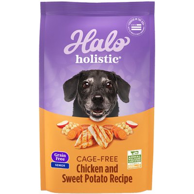 Halo Halo Holistic Complete Digestive Health Grain-Free Chicken & Sweet Potato Recipe Senior Dry Dog Food, 10-lb bag