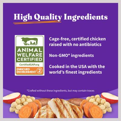 Show full view: Halo Holistic Complete Digestive Health Grain-Free Chicken & Sweet Potato Recipe Senior Dry Dog Food, 10-lb bag slide 7 of 11